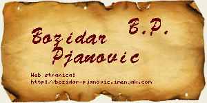 Božidar Pjanović vizit kartica